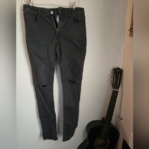 Asos Black Distressed Mens Skinny Jeans